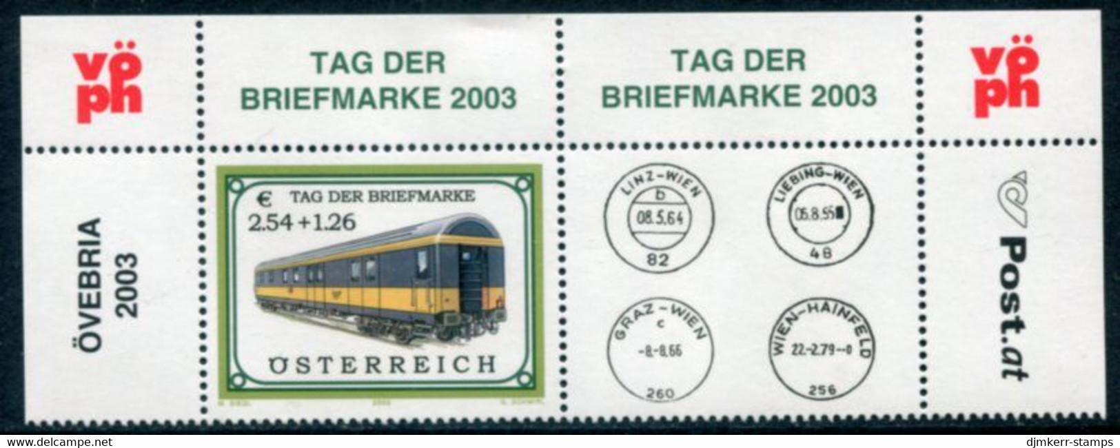 AUSTRIA 2003 Stamp Day With Label. MNH / **.  Michel 2414 Zf - Ongebruikt