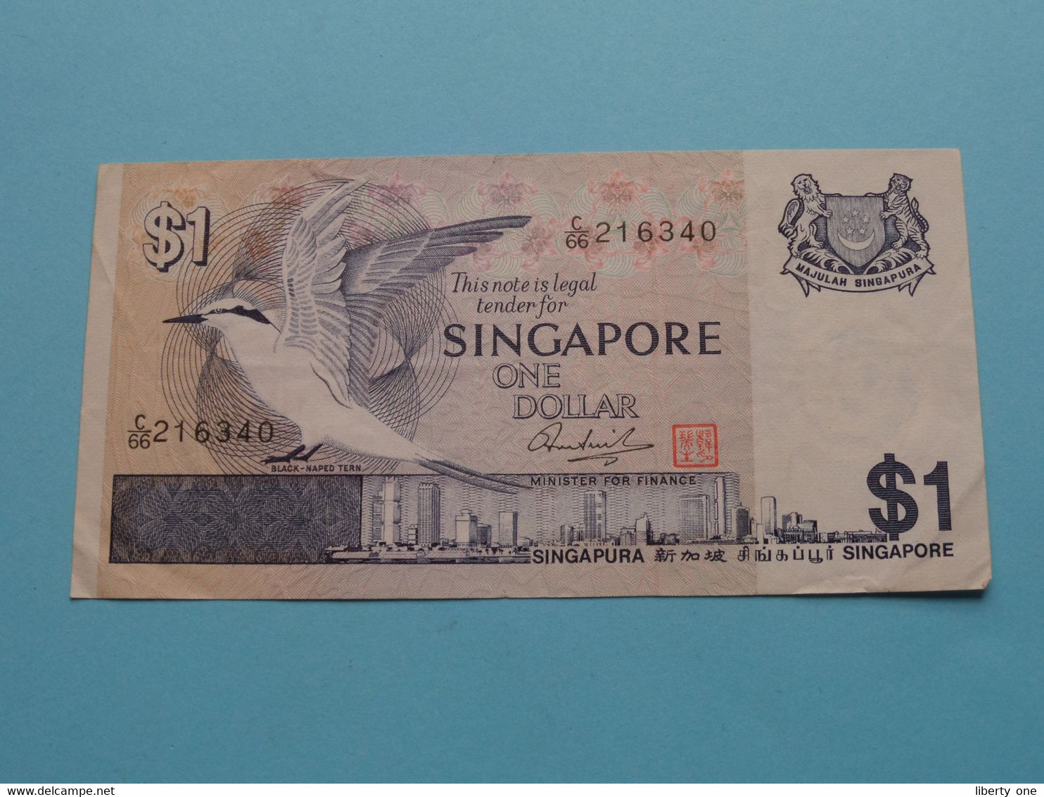 1 $ Dollar ( C/66 216340 ) Singapore ( Voir / See > Scans ) Circulated ! - Singapore