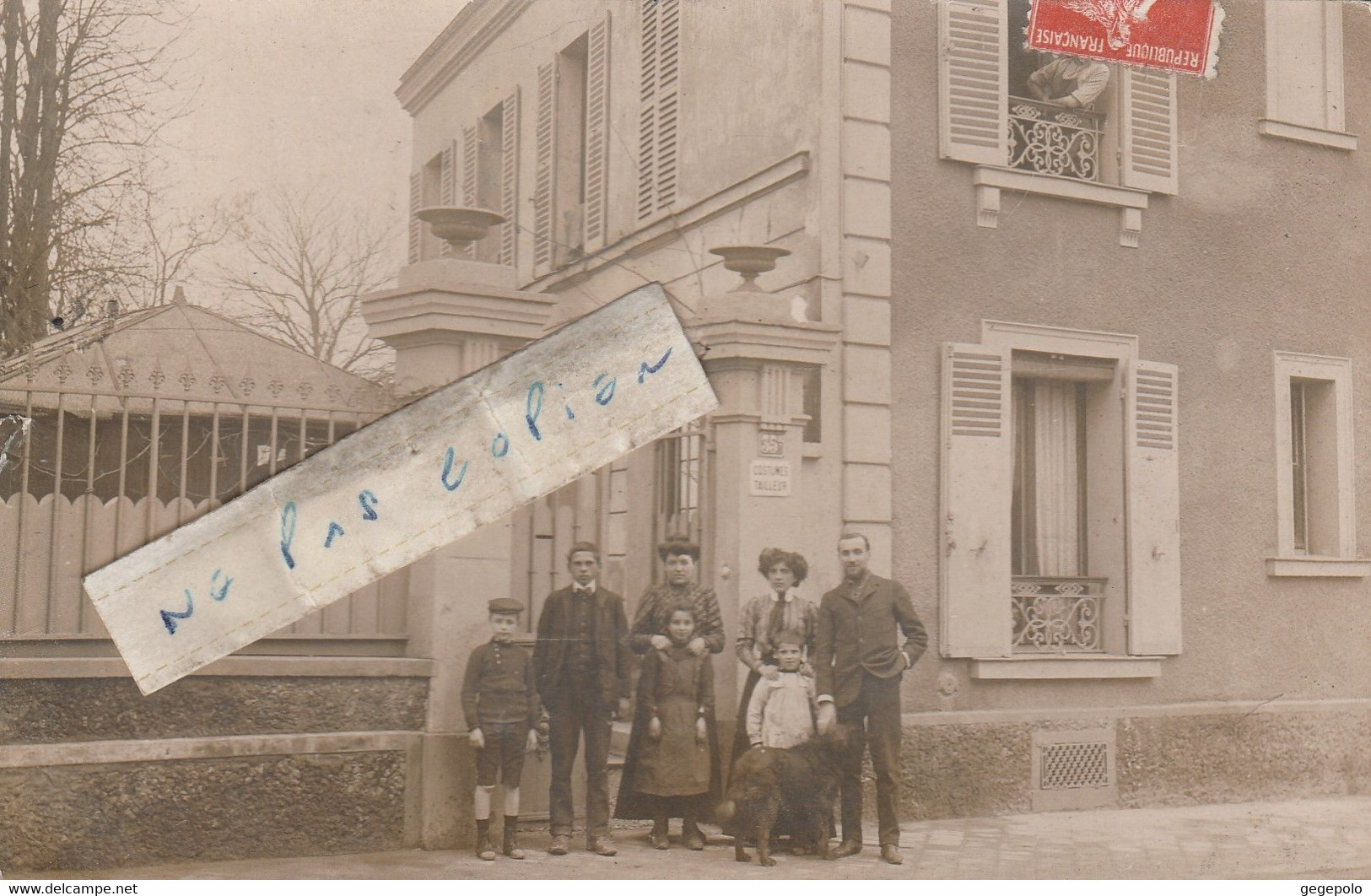 ASNIERES Sur SEINE - Maison Du Tailleur - Costumes Et  Fourrures Située Au 35 Rue ? En 1908 ( Carte Photo ) - Asnieres Sur Seine