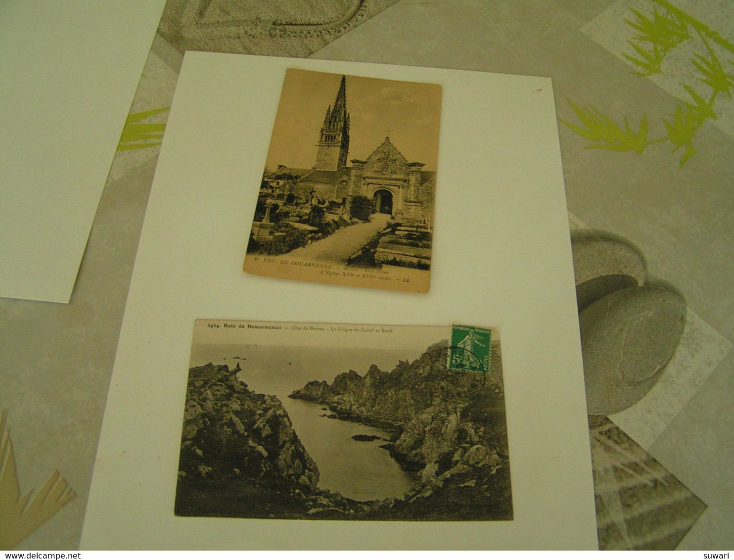 2 Cartes Beuzec Cap Sizun - L'église - La Crique Ce Castel Ar Roch - Beuzec-Cap-Sizun