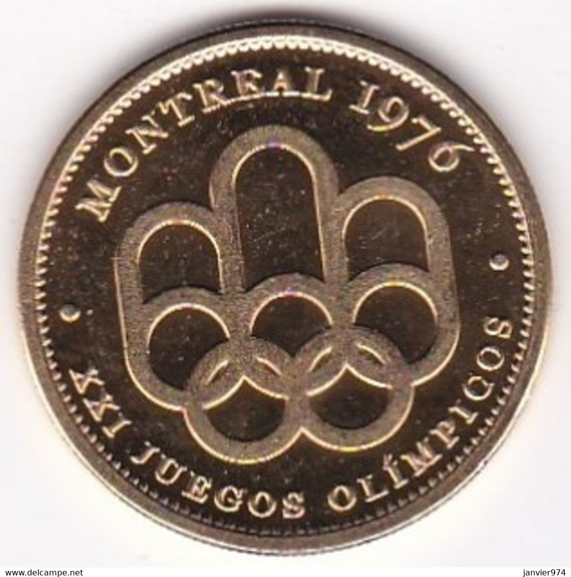 Jeton En Laiton Jeux Olympiques D'été Montréal 1976 - Altri & Non Classificati