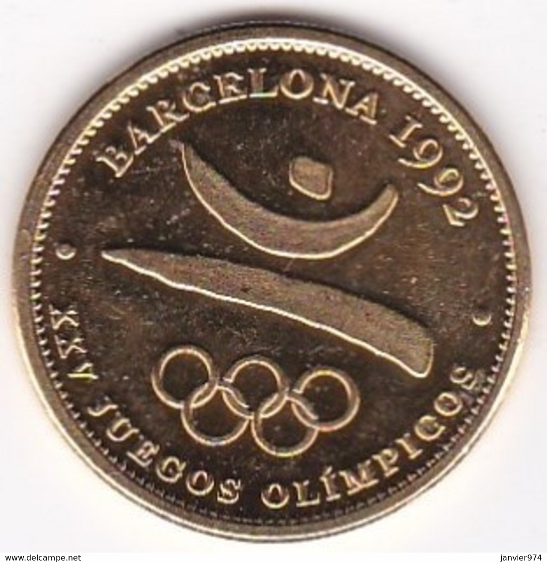 Jeton En Laiton Jeux Olympiques D'été Barcelone  1996 - Otros & Sin Clasificación