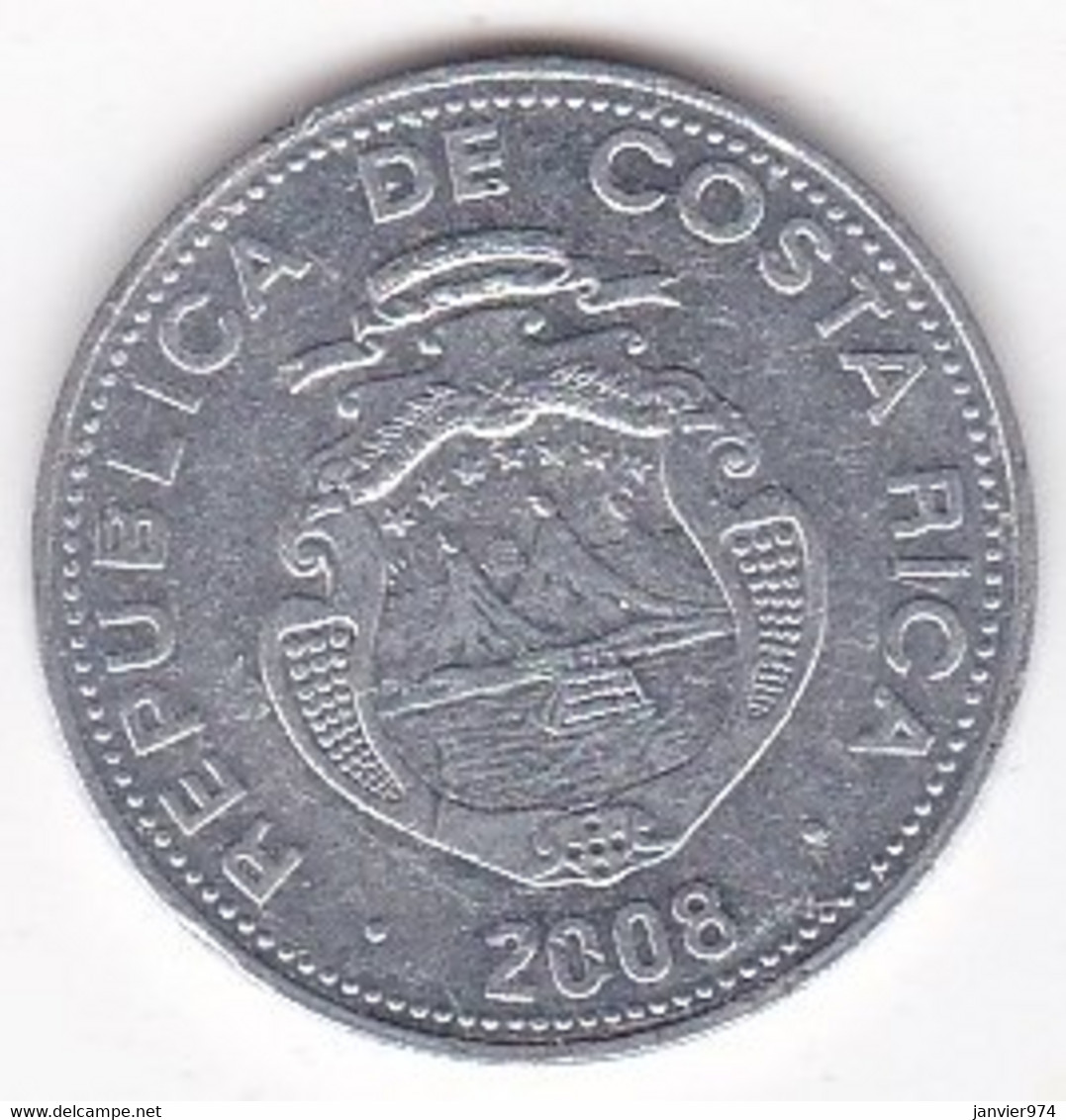 Costa Rica 5 Colones 2008, Aluminium, KM# 227b - Costa Rica