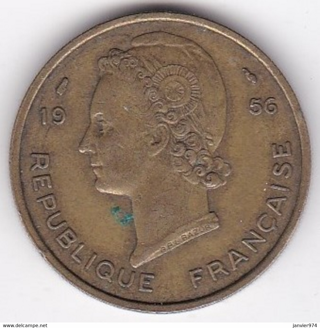 Afrique Occidentale Française 25 Francs 1956 , Bronze Aluminium, LEC# 18 , KM# 7 - Afrique Occidentale Française