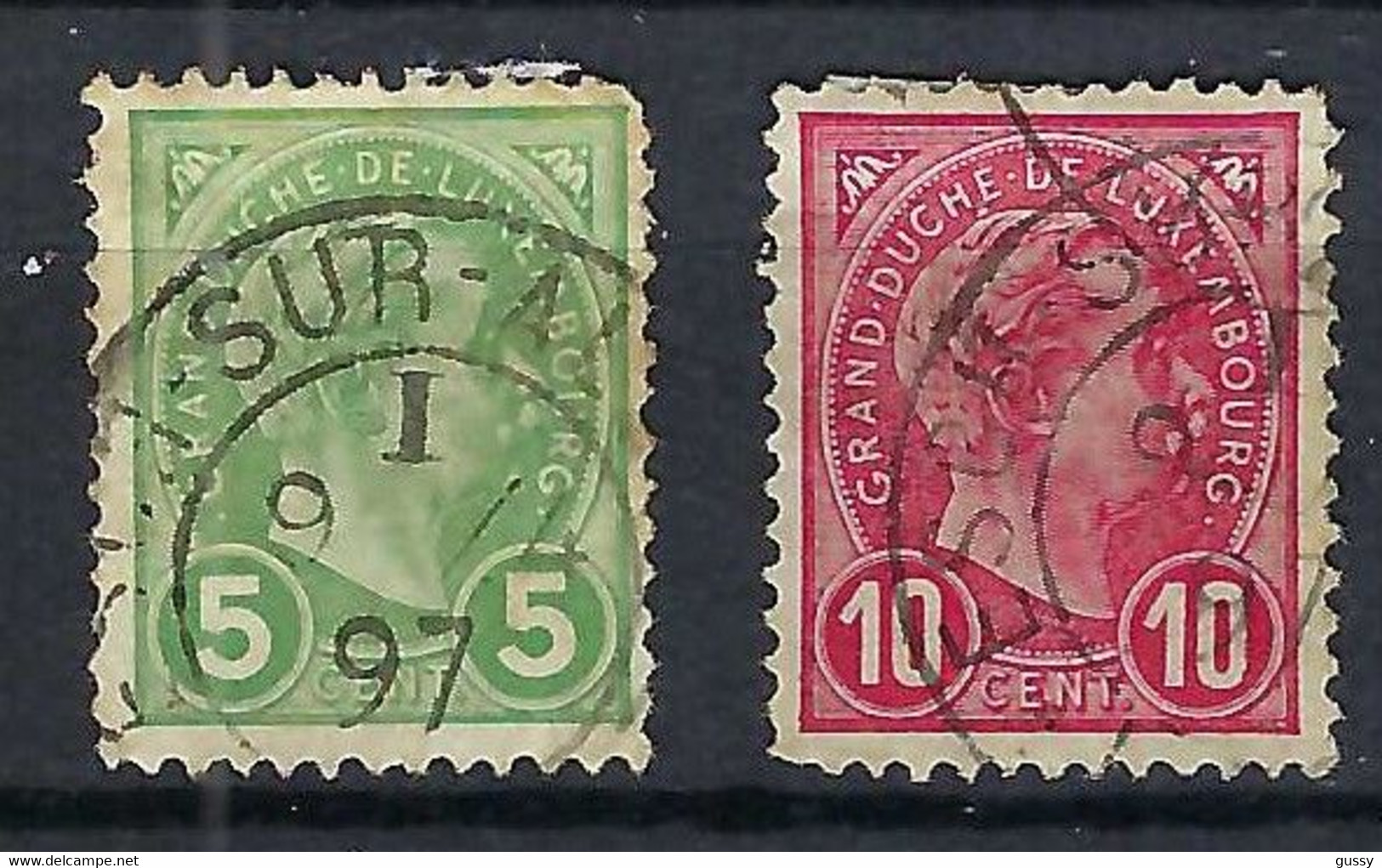 LUXEMBOURG 1895: Les Y&T 72-73 Obl. CAD - 1895 Adolphe Right-hand Side