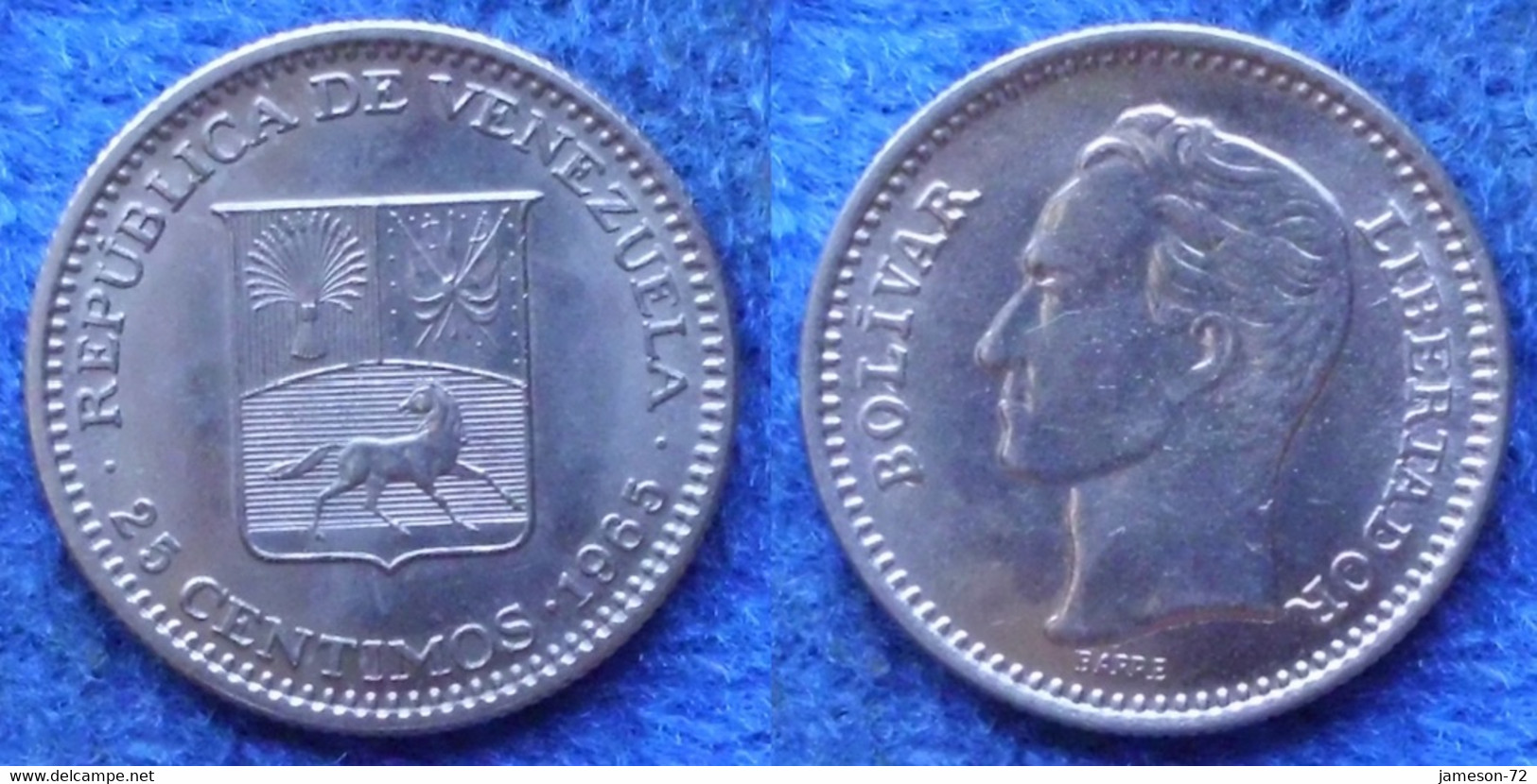 VENEZUELA - 25 Centimos 1965 Y# 40 Reform Coinage (1896-1999) - Edelweiss Coins - Venezuela