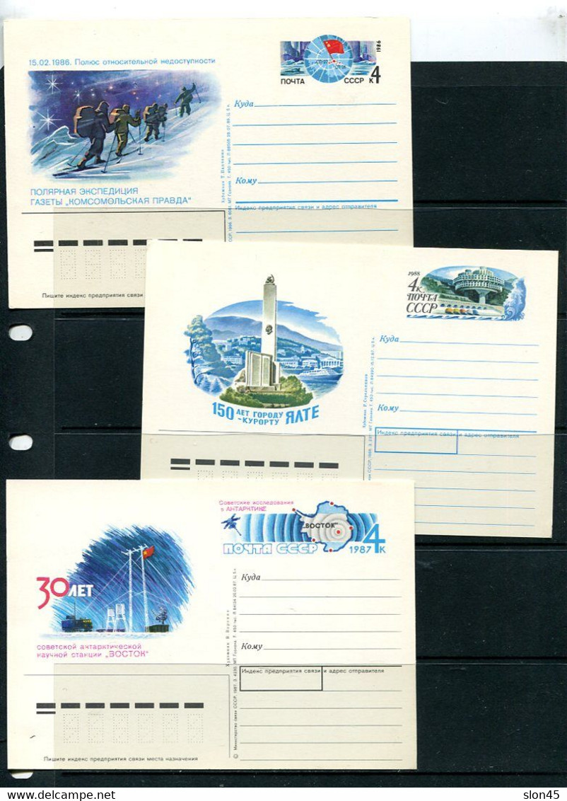 Russia 6 Illustrated Postal Stationary Cards With Original Stamp Unused 13958 - Verzamelingen