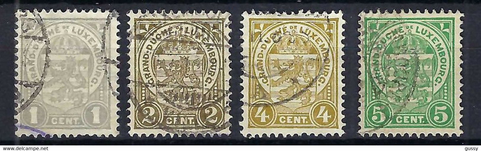 LUXEMBOURG 1907-19: Lot D' Obl. CAD - 1907-24 Coat Of Arms