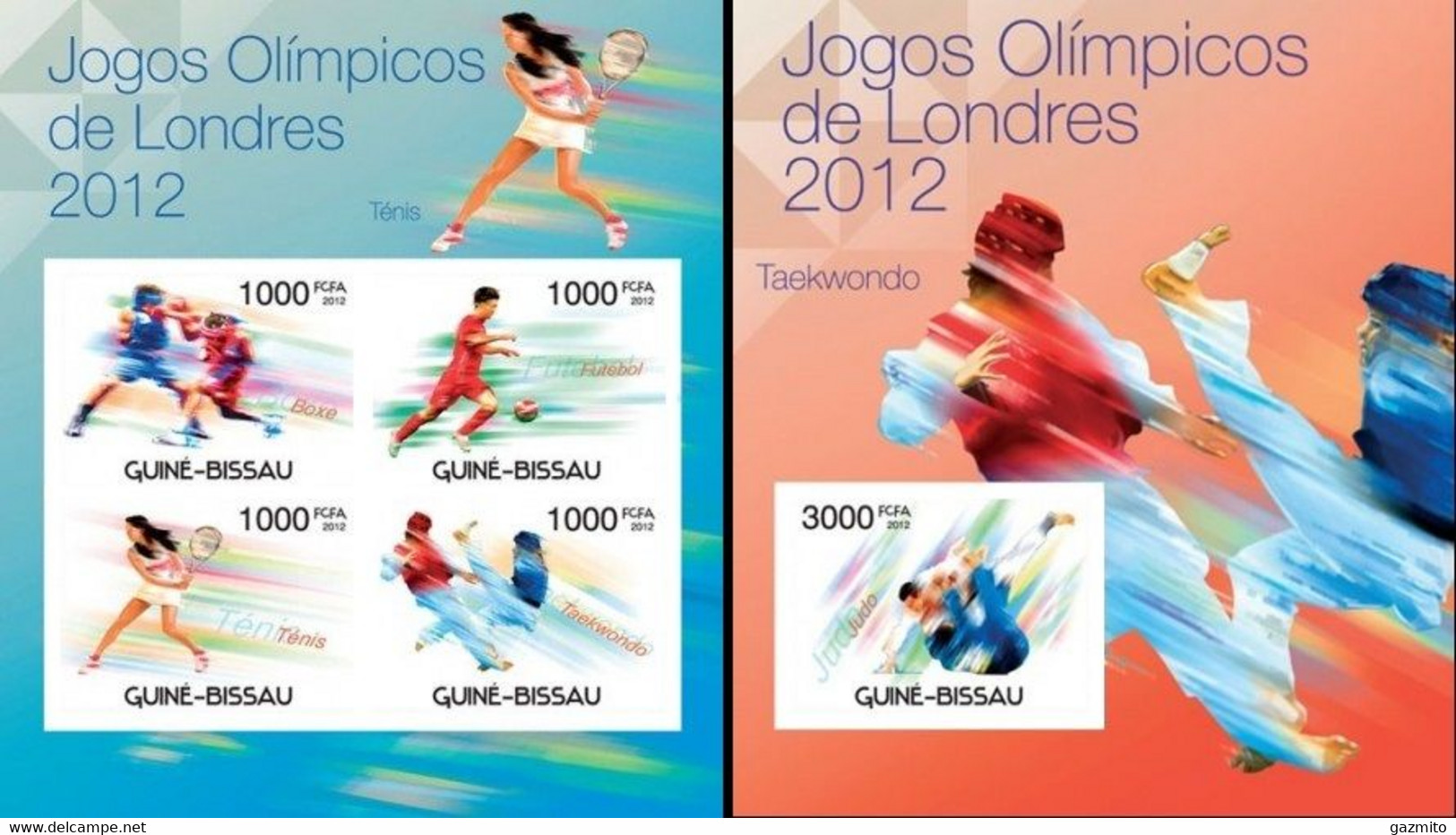 Guinea Bissau 2012, Olympic Games In London, Taekwondo, 4val In BF +BF IMPERFORATED - Ohne Zuordnung