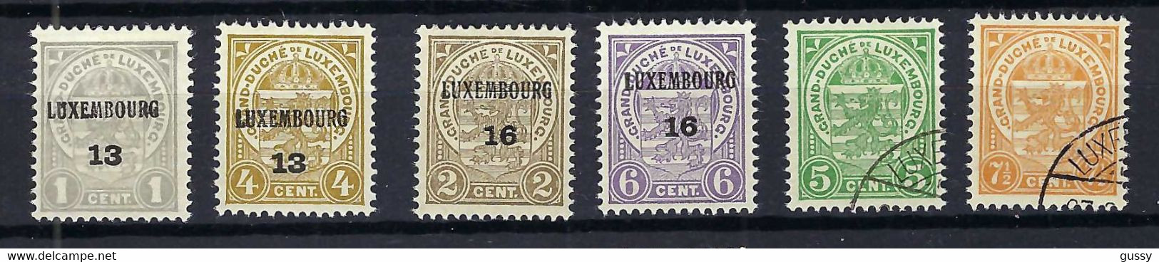 LUXEMBOURG 1907-24: Lot De Préobl. Neufs(*) Et Obl. CAD - 1907-24 Coat Of Arms