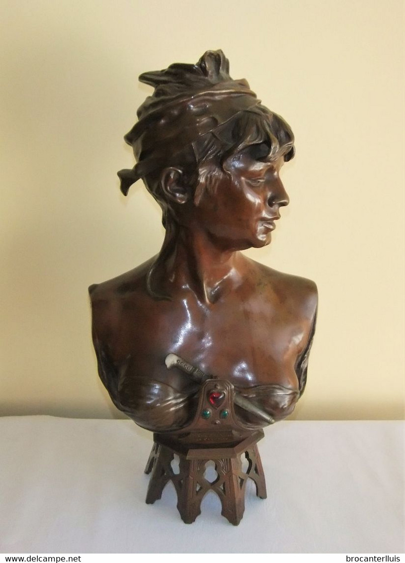 ANTIGUA ESCULTURA EN BRONCE BOHÊME ORIENTALE DE RENZO COLOMBO 1884 - Bronzi