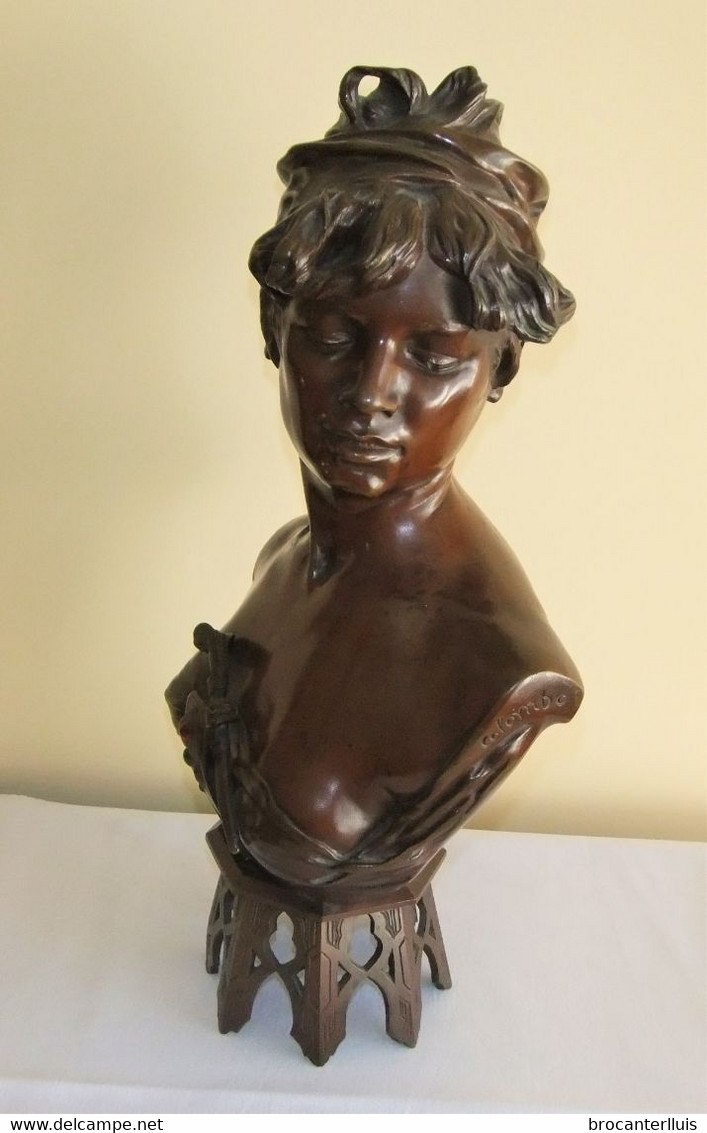 ANTIGUA ESCULTURA EN BRONCE BOHÊME ORIENTALE DE RENZO COLOMBO 1884 - Bronzen