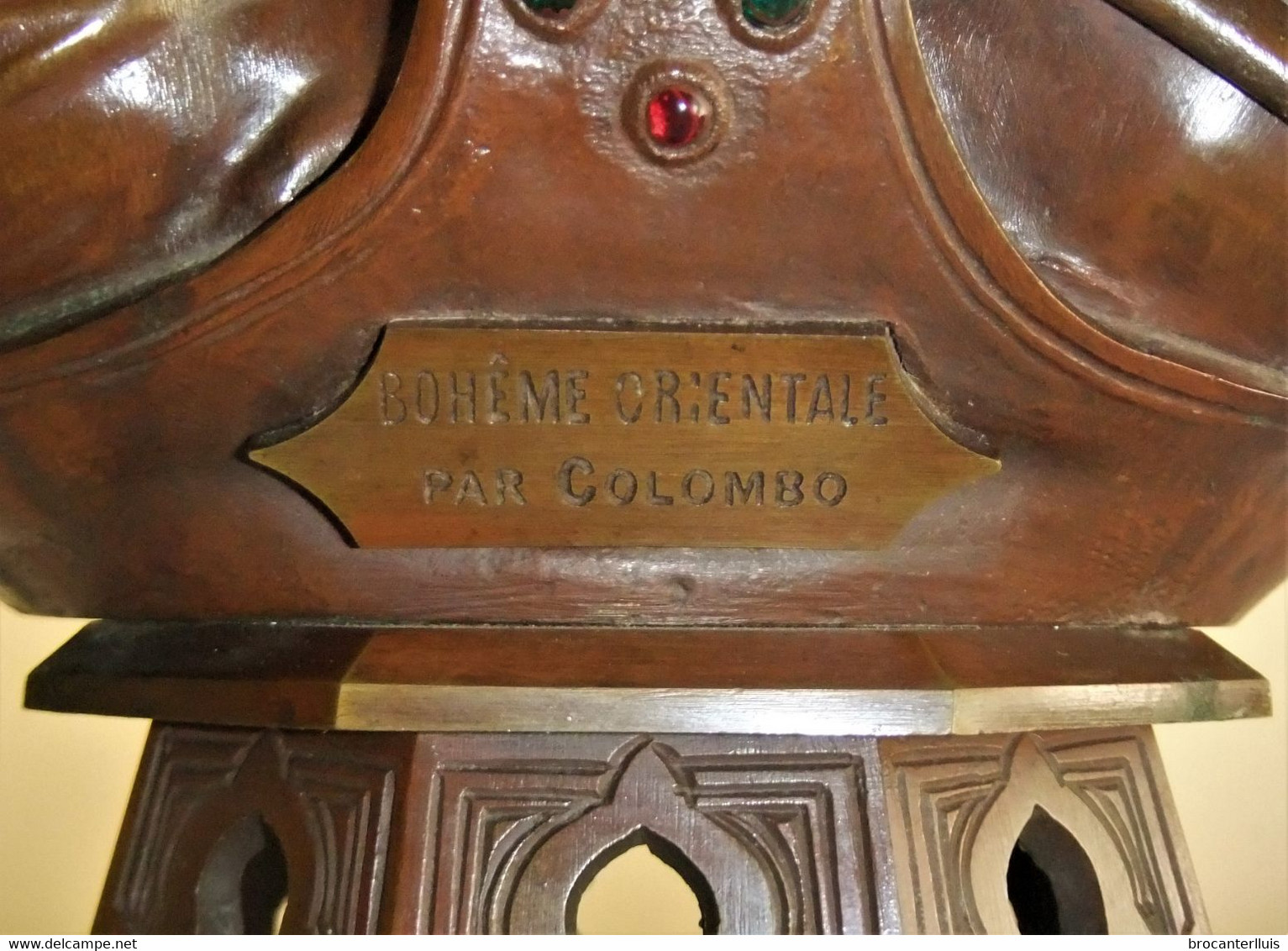 ANTIGUA ESCULTURA EN BRONCE BOHÊME ORIENTALE DE RENZO COLOMBO 1884