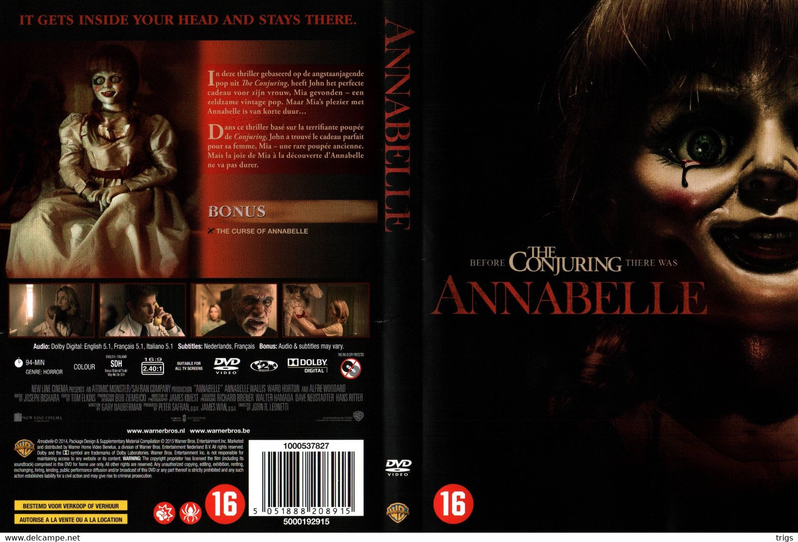 DVD - Annabelle - Horreur