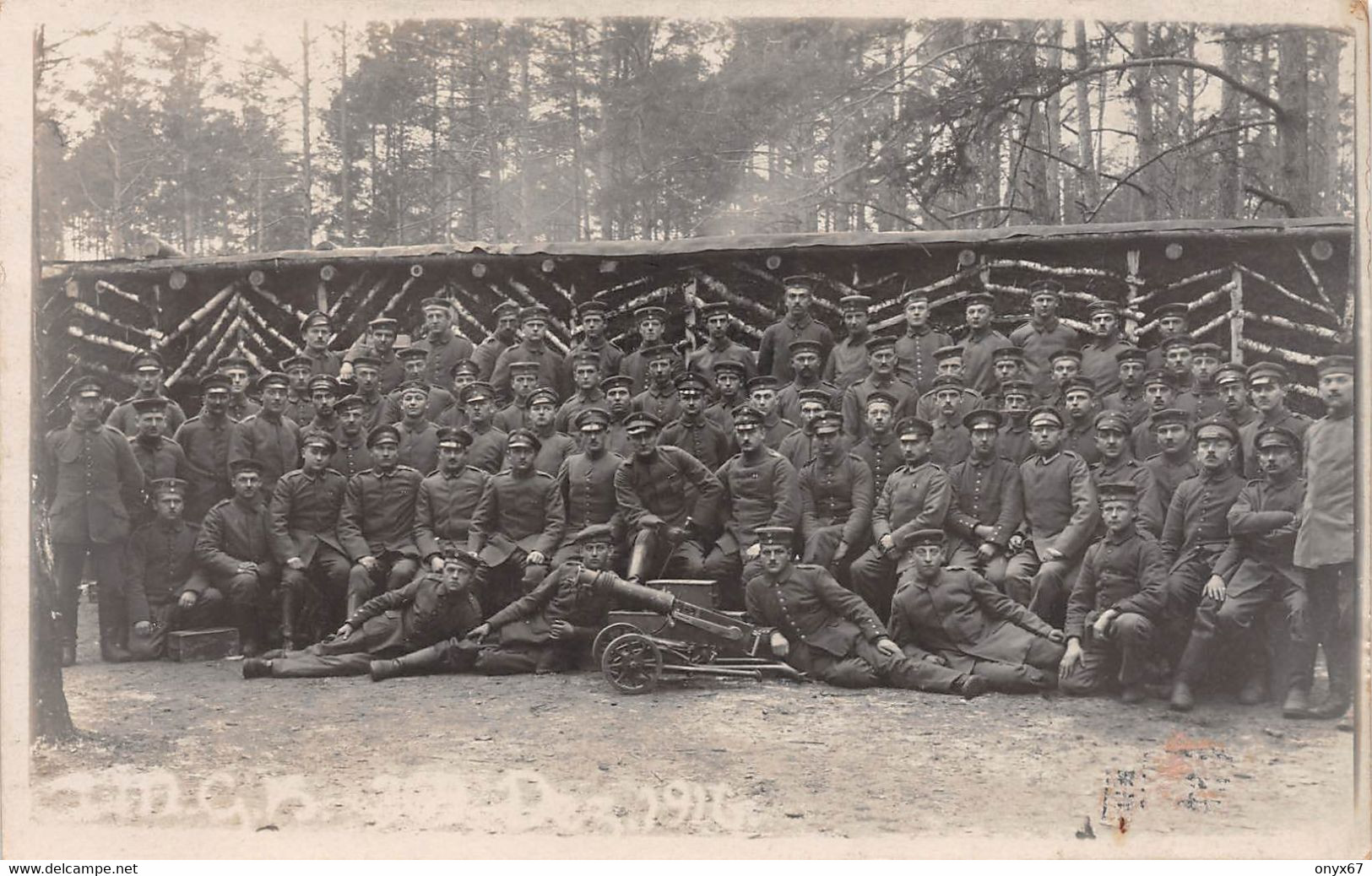 Carte Postale Photo Militaire Soldat Soldaten CANON TIR Guerre 14/18 Krieg - 1916  - - Guerra 1914-18