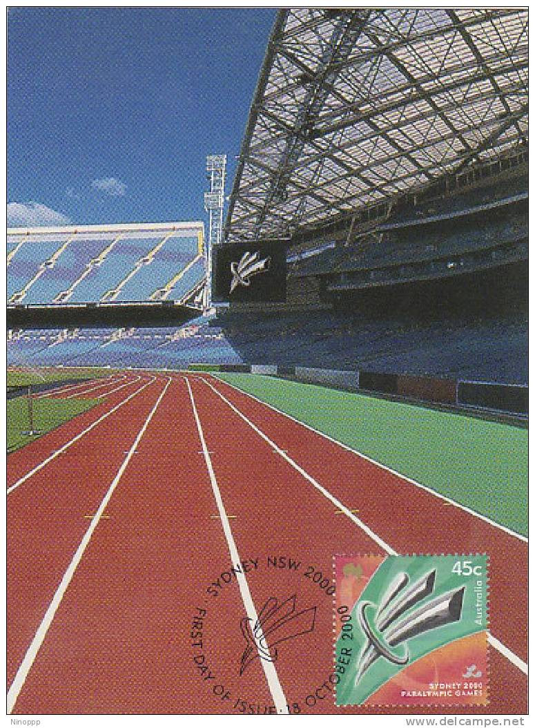 Australia-2000 Sydney Paralympic  Games  The Stadium Maximum Card - Verano 2000: Sydney - Paralympic