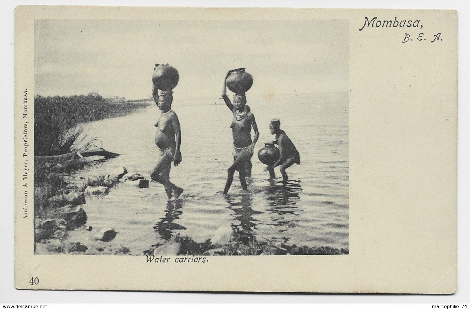 MOMBASA KENYA CARD WATER CARRIERS WOMEN NUDE - Kenya