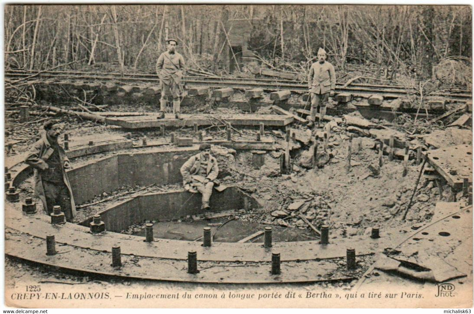 3TG  825 CPA - CREPY EN LAONNOIS - EMPLACEMENT DU CANON A LONGUE PORTEE DIT BERTHA QUI A TIRE SUR PARIS - Otros & Sin Clasificación