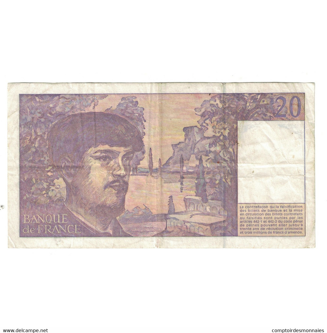 France, 20 Francs, Debussy, 1997, A.061, TTB, Fayette:66ter02a53, KM:151i - 20 F 1980-1997 ''Debussy''