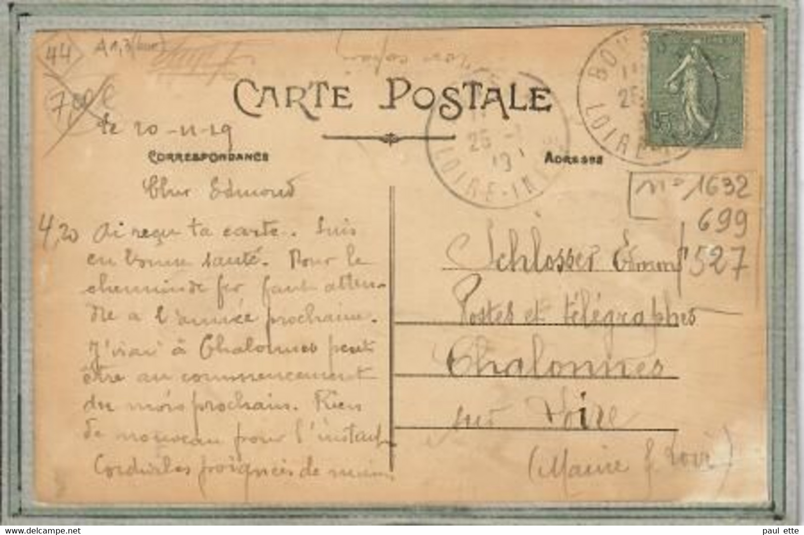 CPA - (44) BOUSSAY - Aspect De L'arrivée Au Faubourg De Chevalier Au Bord De La Sevre En 1919 - Boussay