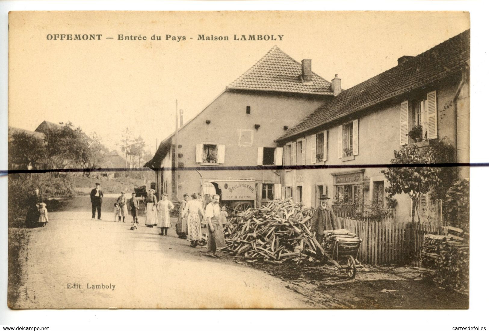 CPA . D90 .OFFEMONT . Entrée Du Pays . Maison LAMBOLY . - Offemont