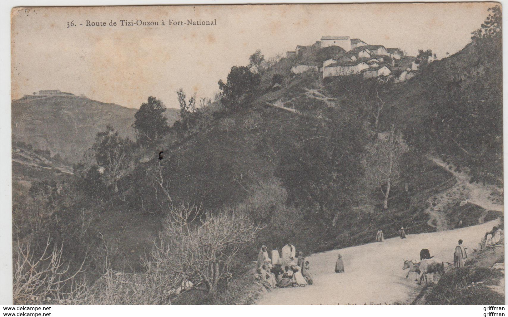 ROUTE DE TIZI OUZOU A FORT NATIONAL 1908 - Tizi Ouzou