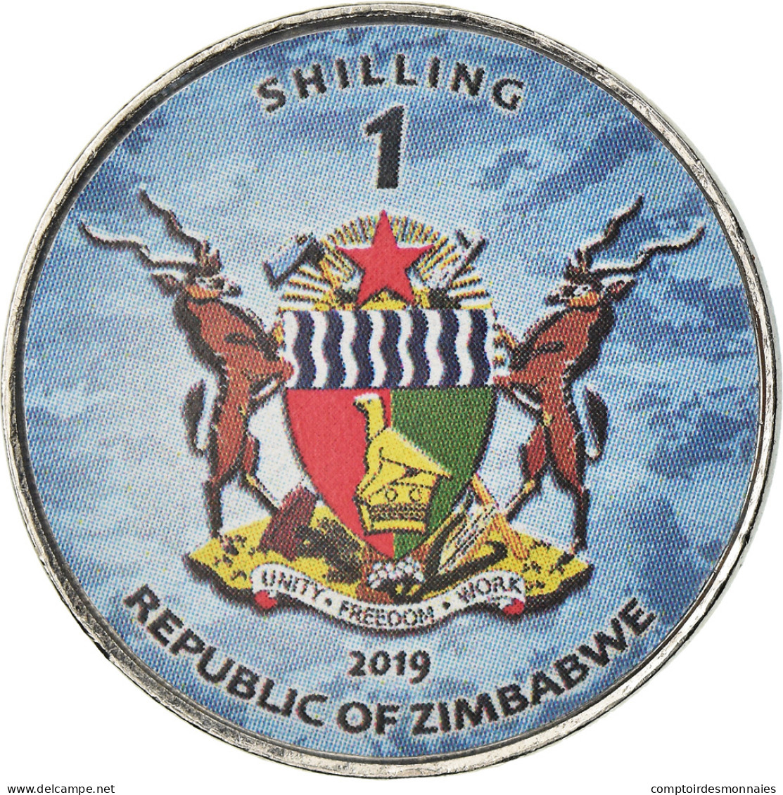 Monnaie, Zimbabwe, Shilling, 2019, Fighter Jet - Flanker, SPL, Nickel Plated - Zimbabwe