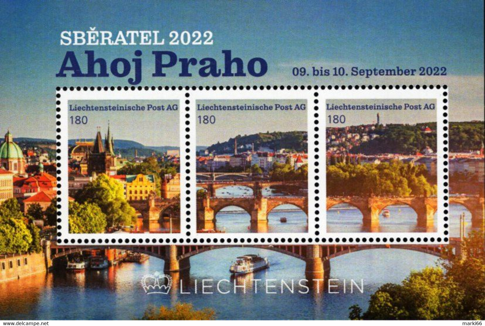 Liechtenstein - 2022 - Ahoj, Praho - Sberatel '22 Collectors Fair - Mint Souvenir Sheer - Neufs