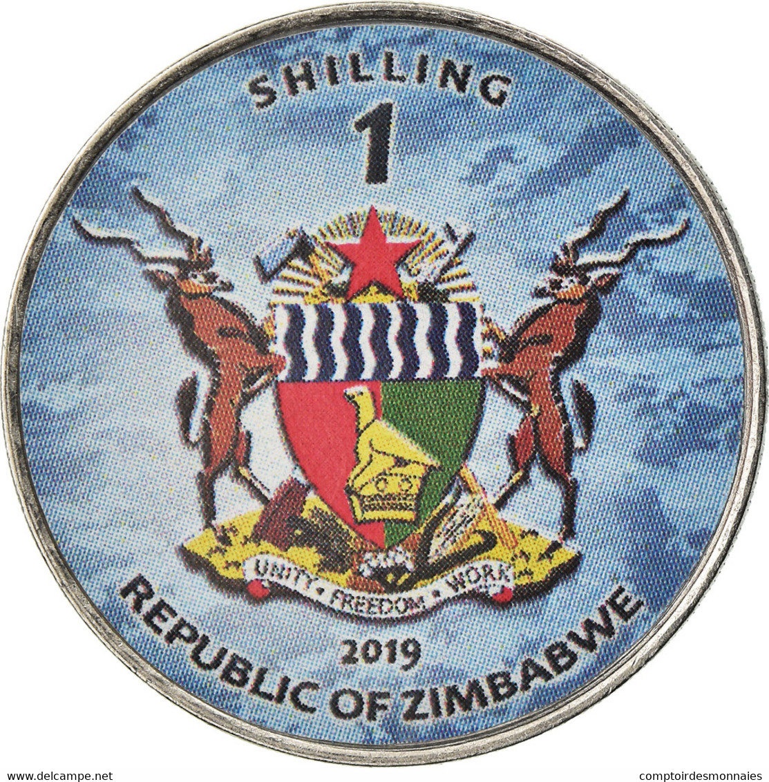 Monnaie, Zimbabwe, Shilling, 2019, Fighter Jet - Mirage 2000, SPL, Nickel Plated - Zimbabwe