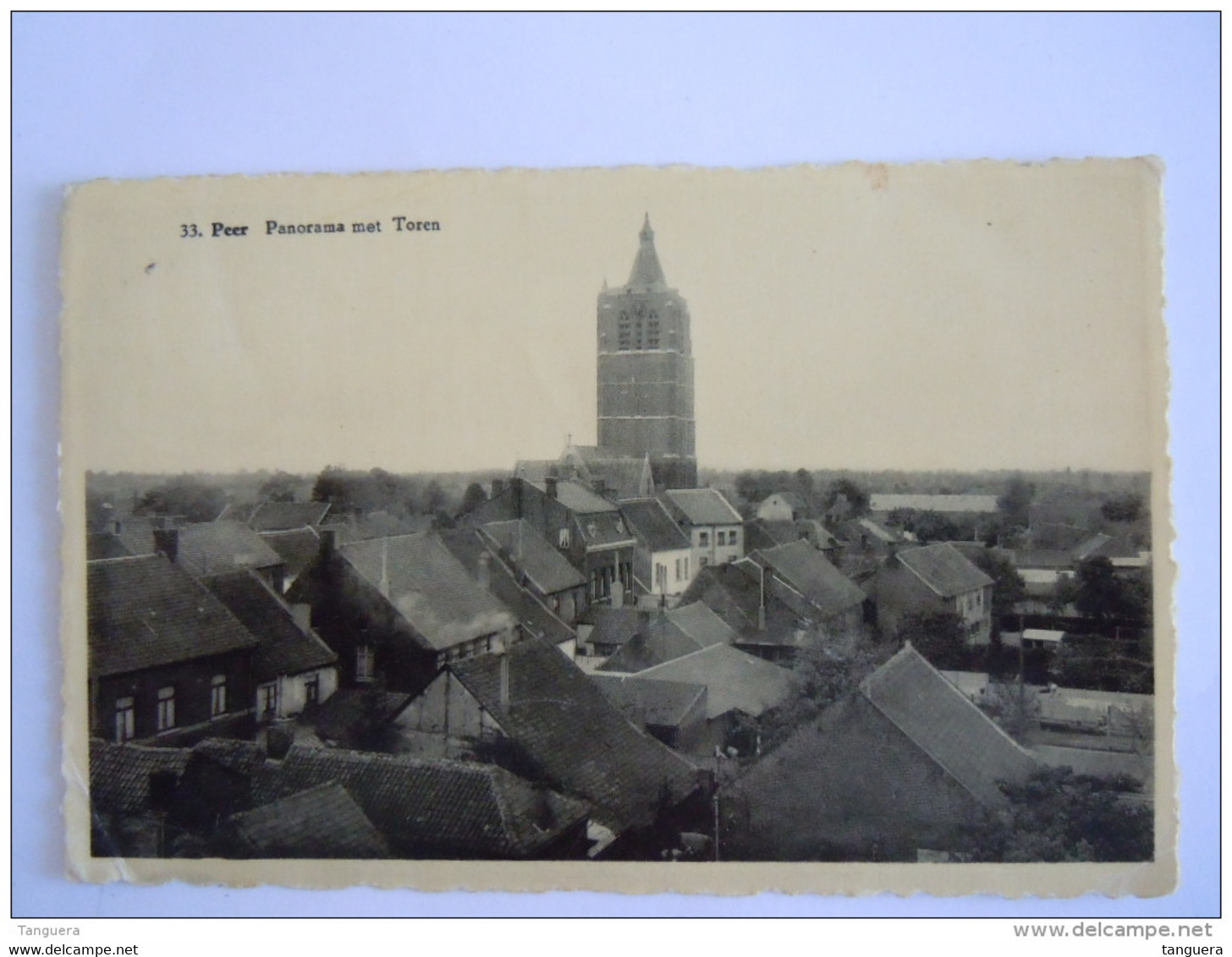 Peer 33 Panorama Met Toren Gelopen 1961 Geen Zegel &amp; Plooitje Hoek Uitg. Drukkerij Jonckheere - Peer