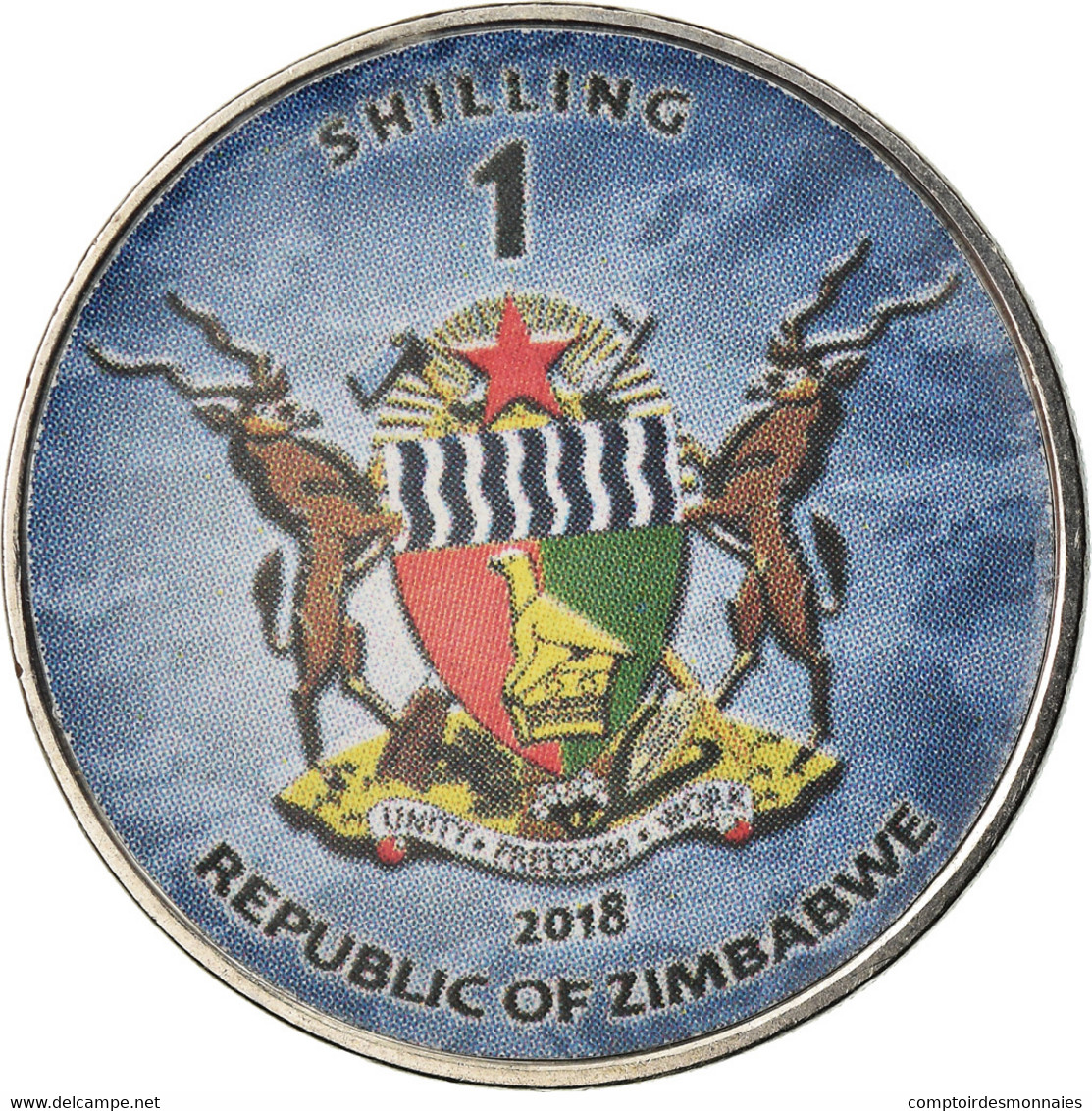 Monnaie, Zimbabwe, Shilling, 2018, Fighter Jet - Mikoyan MIG-35, SPL, Nickel - Zimbabwe