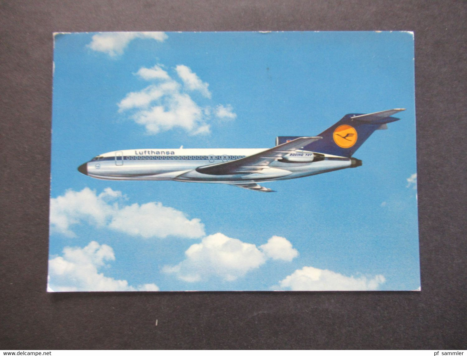 Irland Stempel Shop In The Golden Pages 1975 Foto AK Lufthansa Boeing 727 Europa Jet - Aviateurs