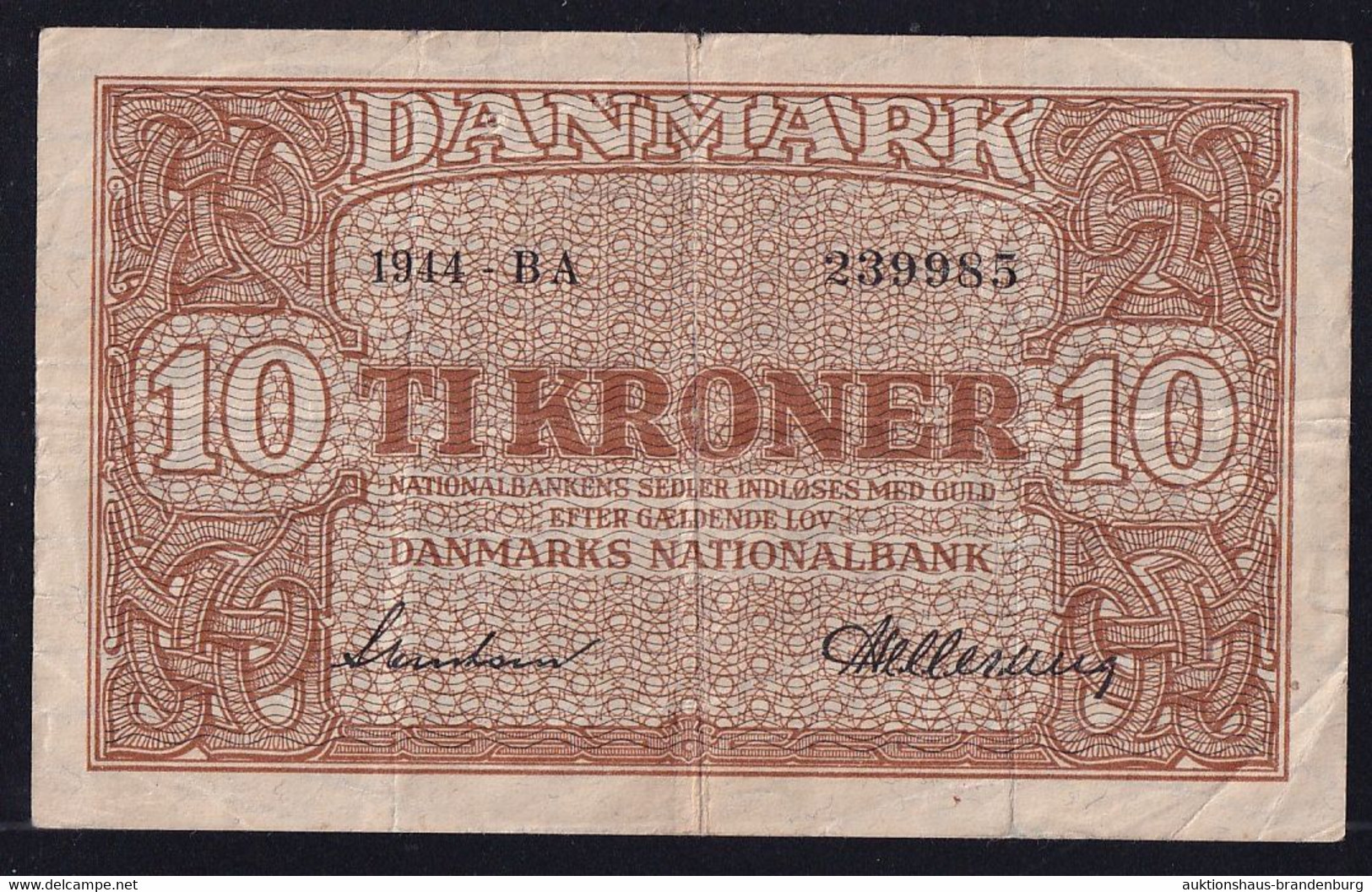 Dänemark Denmark: 10 Kronen 1944 - Serie BA (P-36 / B907a) - Denemarken