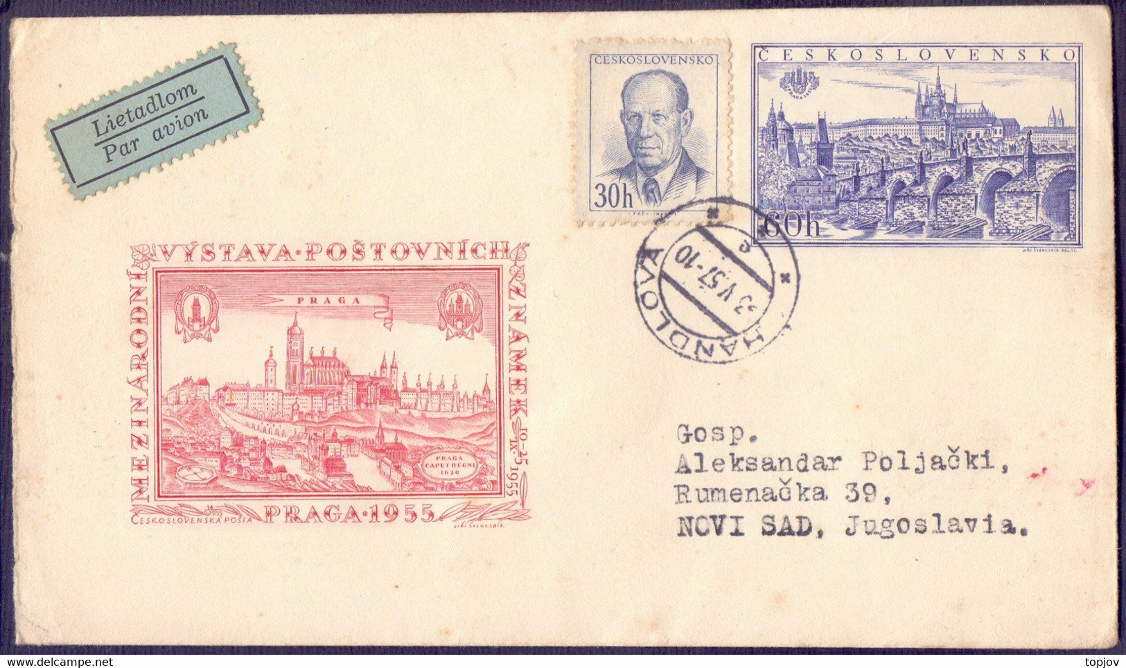 CZECHOSLOVAKIA - PRAGA - BRIDGE - 1957 - Sobres