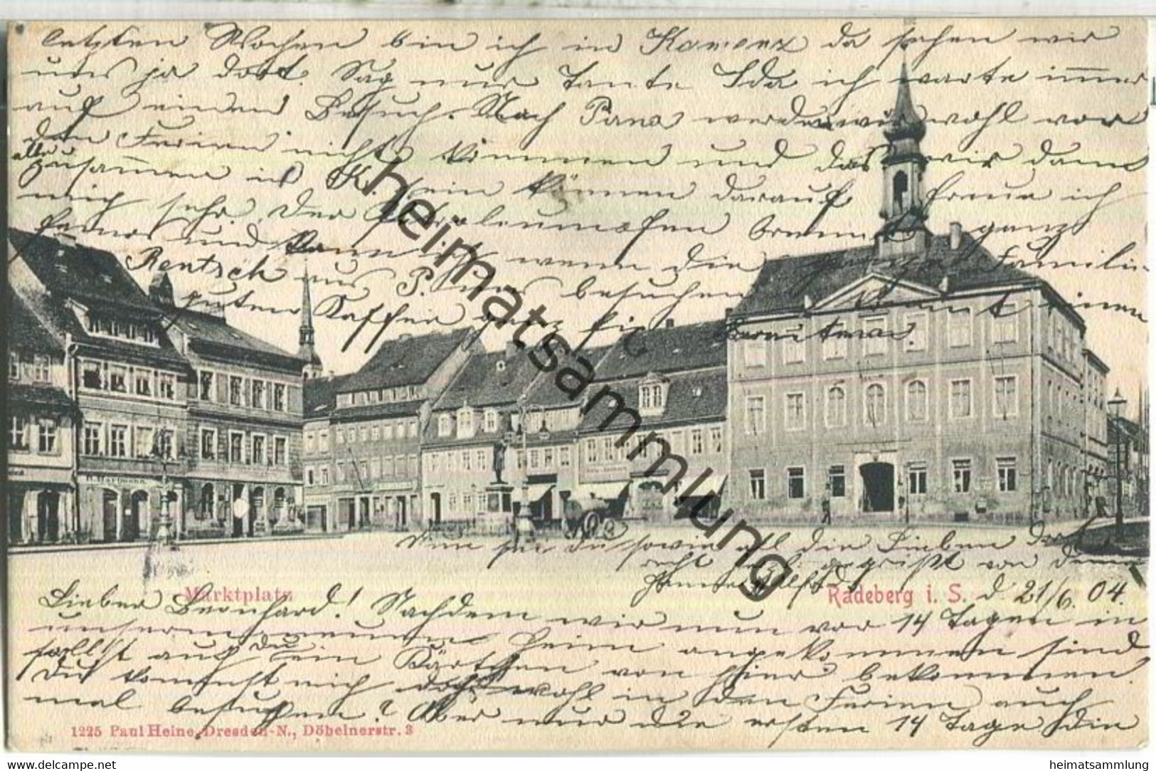 Radeberg - Marktplatz - Verlag Paul Heine Dresden - Radeberg