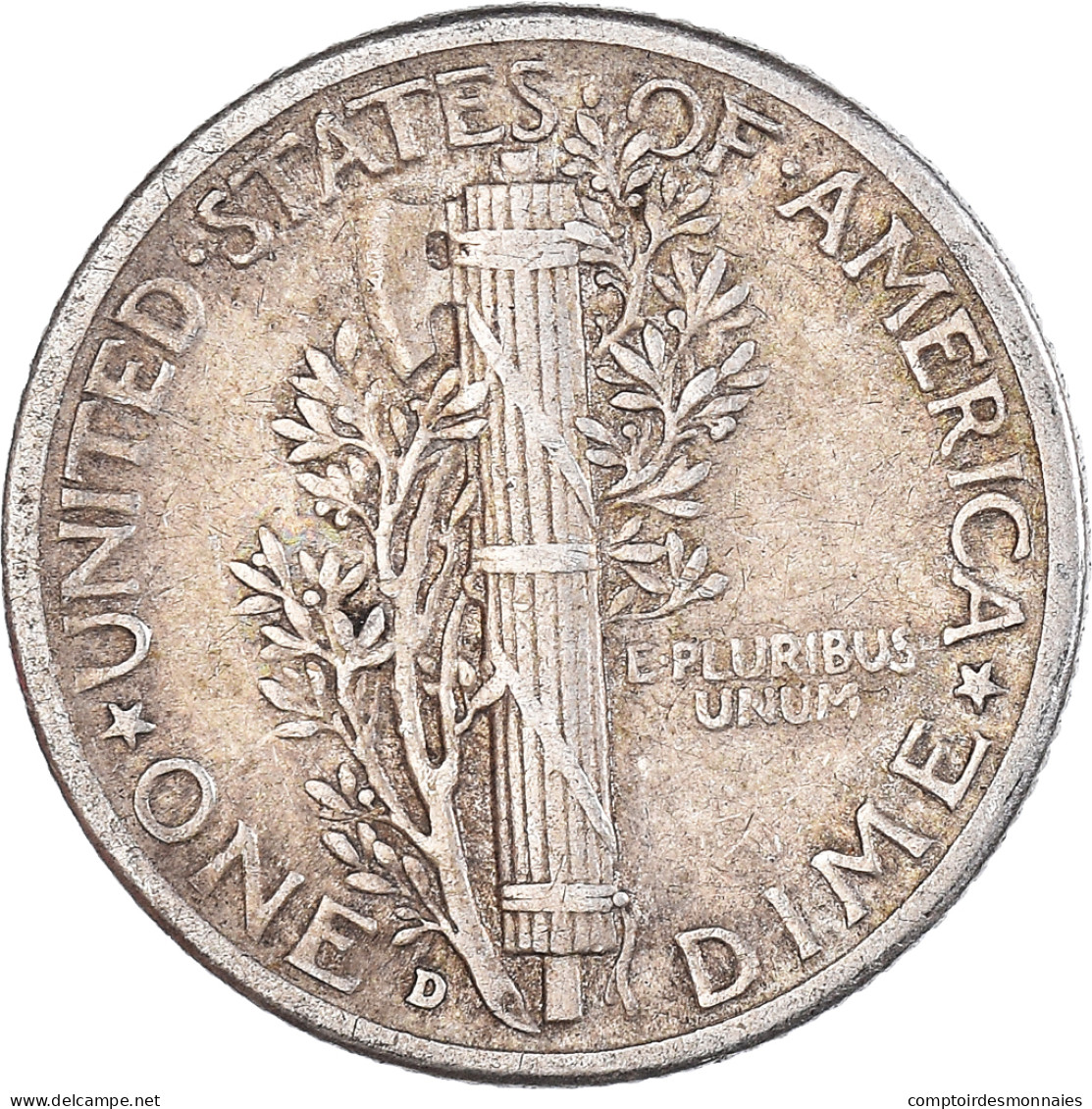 Monnaie, États-Unis, Dime, 1941 - 1916-1945: Mercury (kwik)