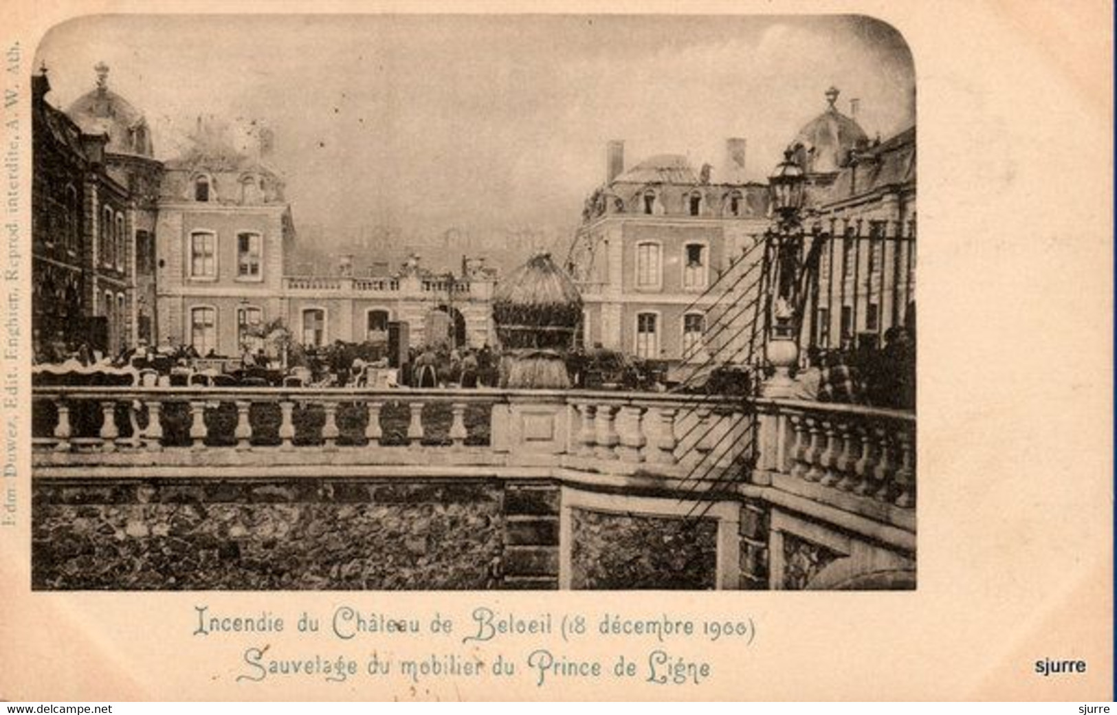 BELOEIL - Incendie Du Château - Kasteel - Sauvetage Du Mobilier Du Prince De Ligne - Beloeil