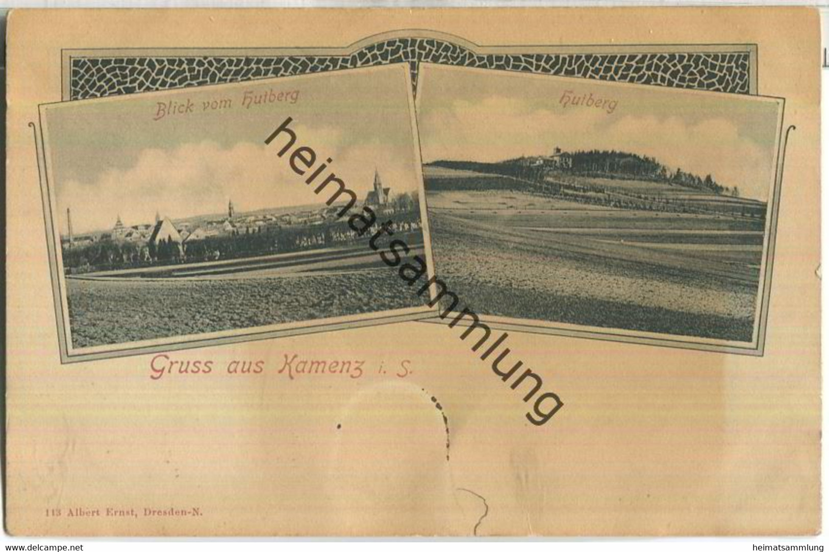 Kamenz - Hutberg - Verlag Albert Ernst Dresden Ca. 1900 - Kamenz