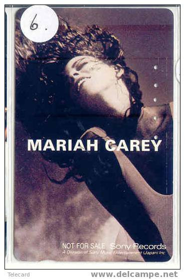 Telefonkarte Telecarte MUSIQUE MARIAH CAREY (6) MUZIEK MUSIC Phonecard Japon - Musique