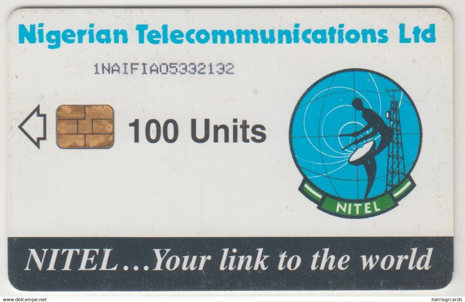 NIGERIA - Earth Station, CN: 1NAIFIA / Normal Zero: "0", 100 U, Used - Nigeria