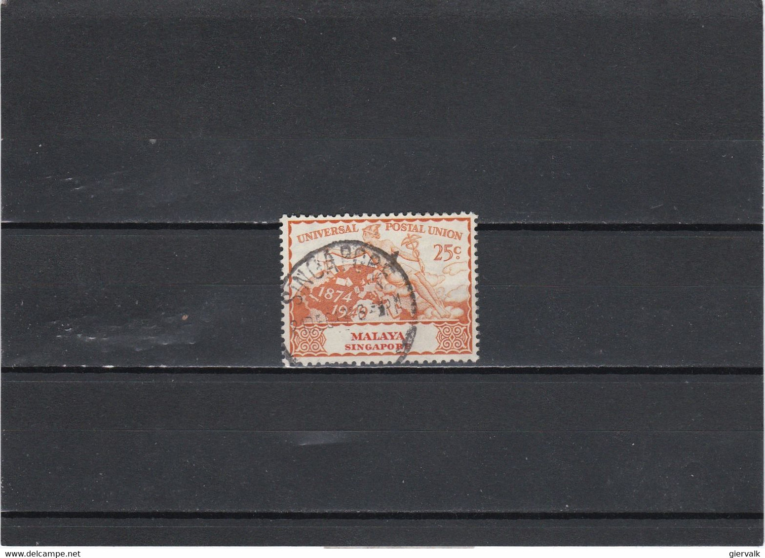 MALAYA (SINGAPORE) 1949 UPU. CTO/USED. - Malayan Postal Union