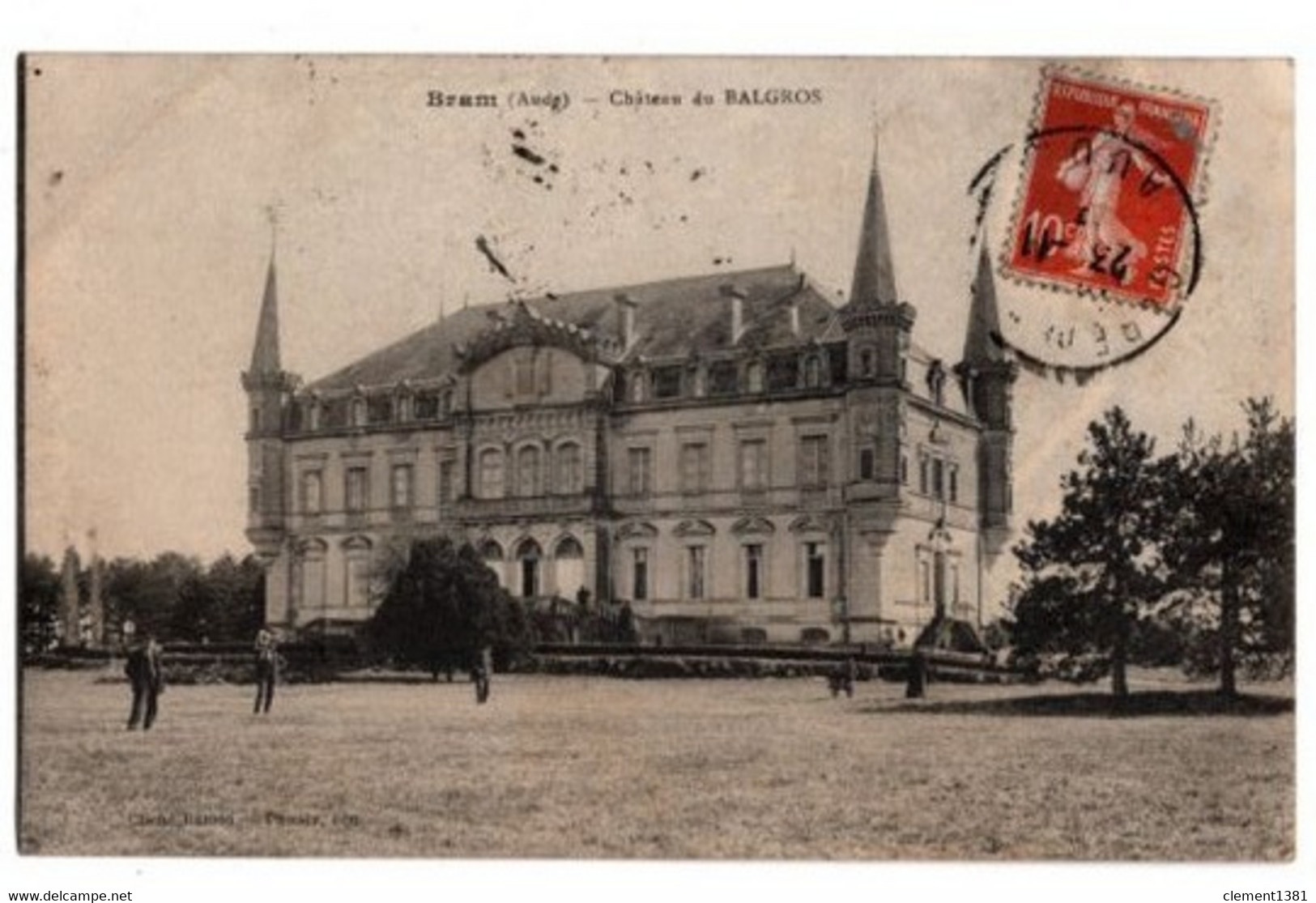 Bram Chateau Du Balgros Circulee En 1913 - Bram