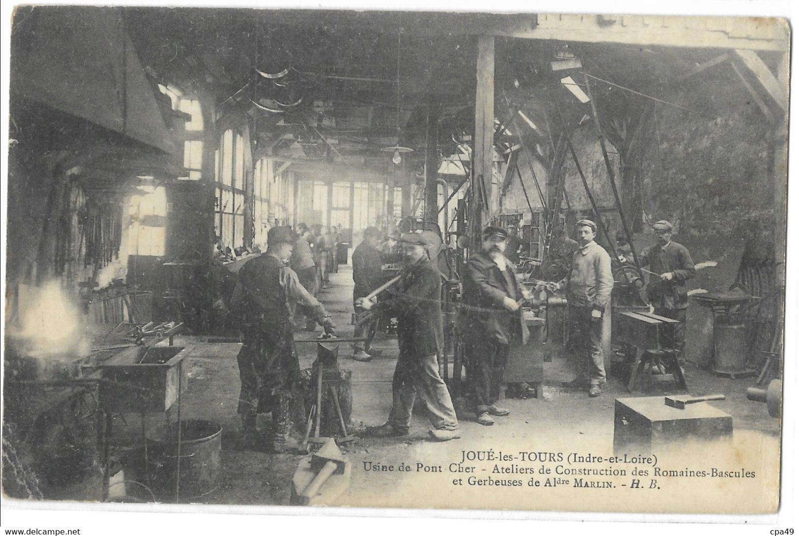 37  JOUE LES TOURS  USINE DE PONT CHER ATELIERS DE CONSTRUTION DES ROMAINES BASCULES ET GERBEUSES DE L Dre  MARTIN - Autres & Non Classés