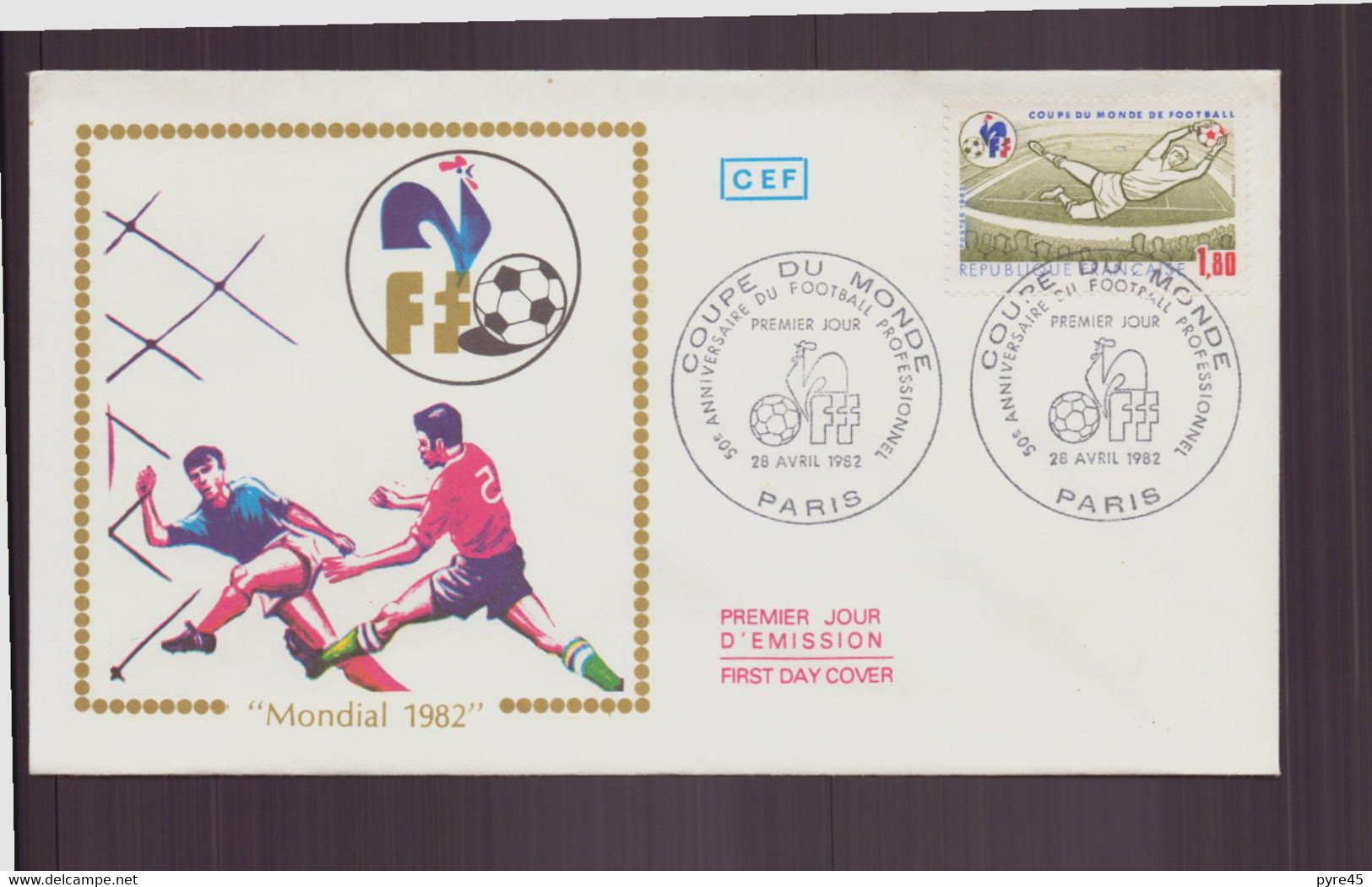 France, FDC Enveloppe Du 28 Avril 1982 à Paris " Coupe Du Monde De Football " - FDC