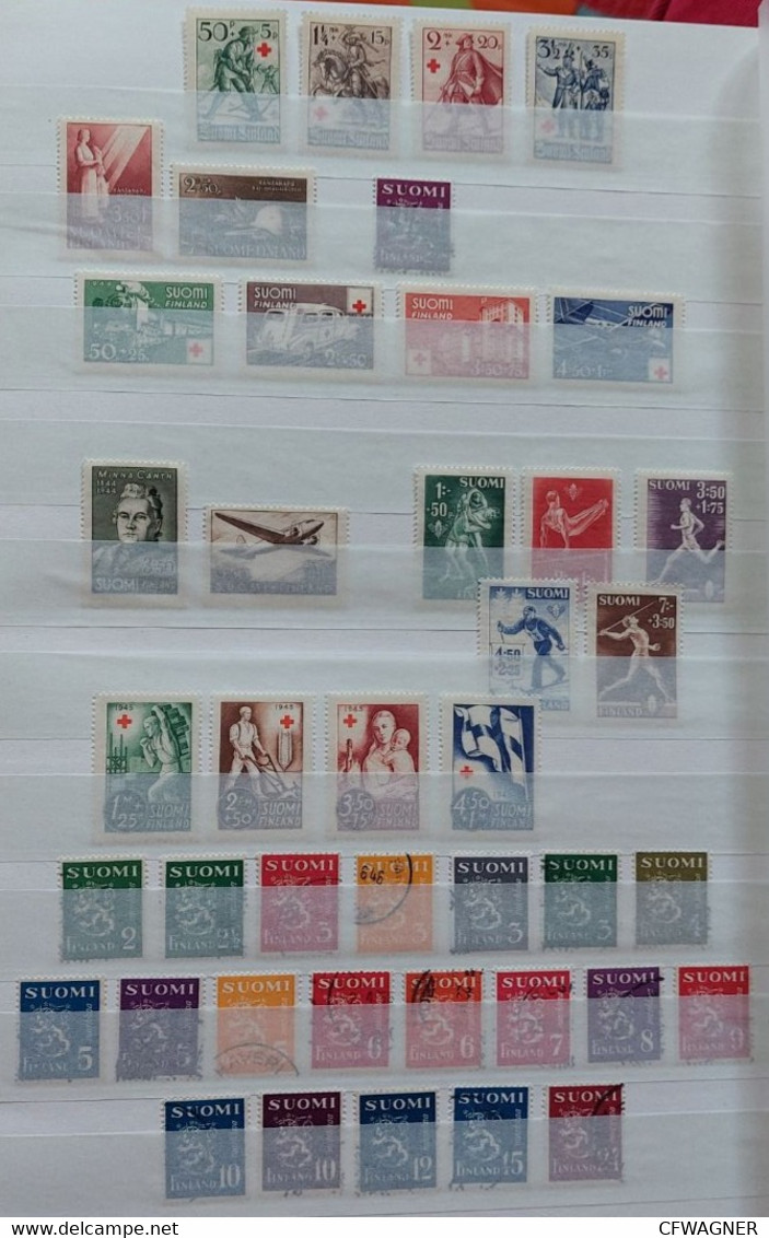 SUOMI / FINLAND - collection of used stamps 1918-1990 (90% complete)