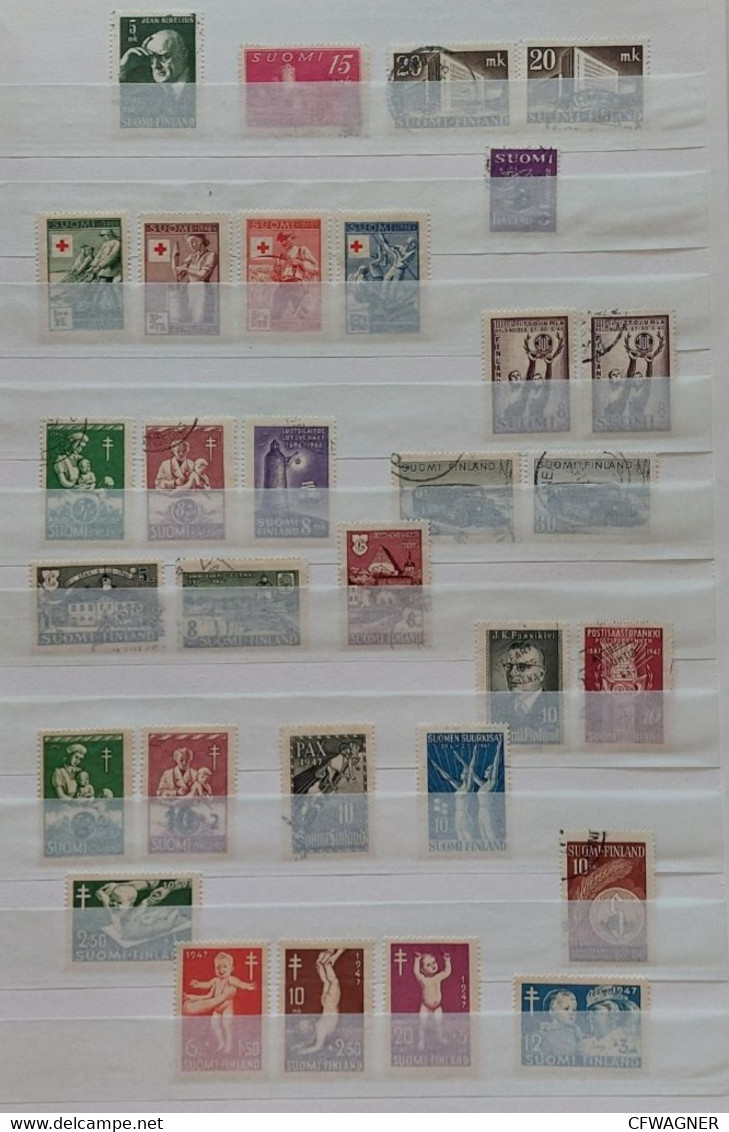 SUOMI / FINLAND - collection of used stamps 1918-1990 (90% complete)