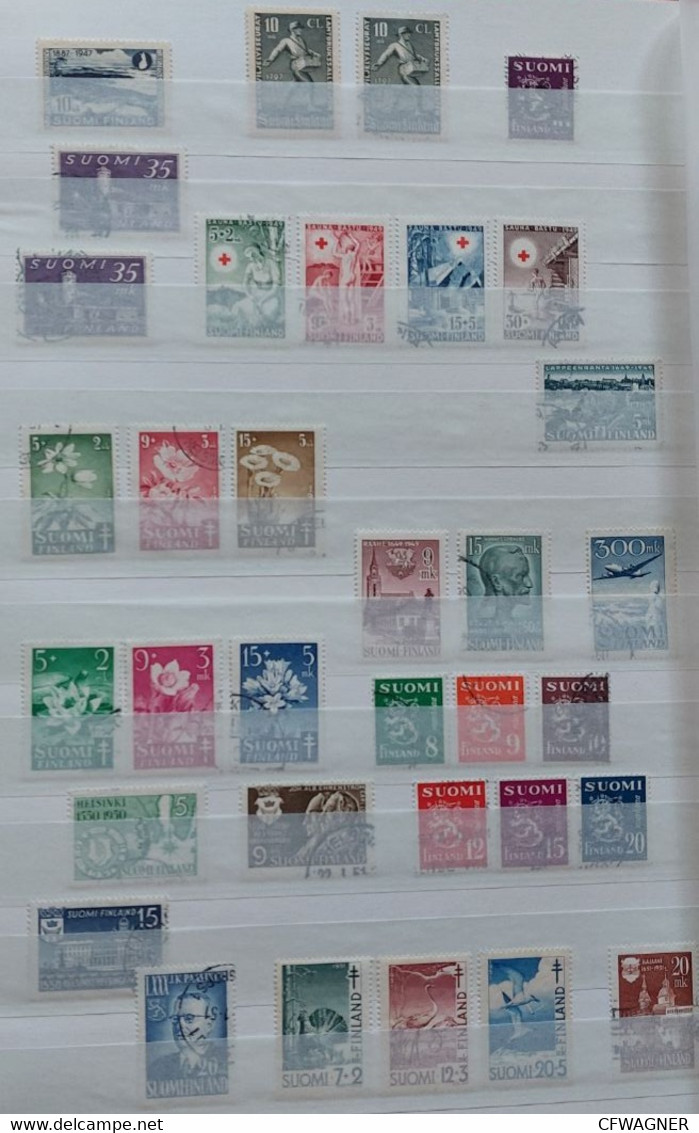 SUOMI / FINLAND - collection of used stamps 1918-1990 (90% complete)