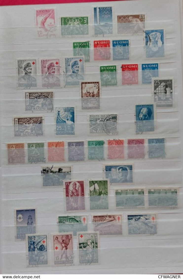 SUOMI / FINLAND - collection of used stamps 1918-1990 (90% complete)