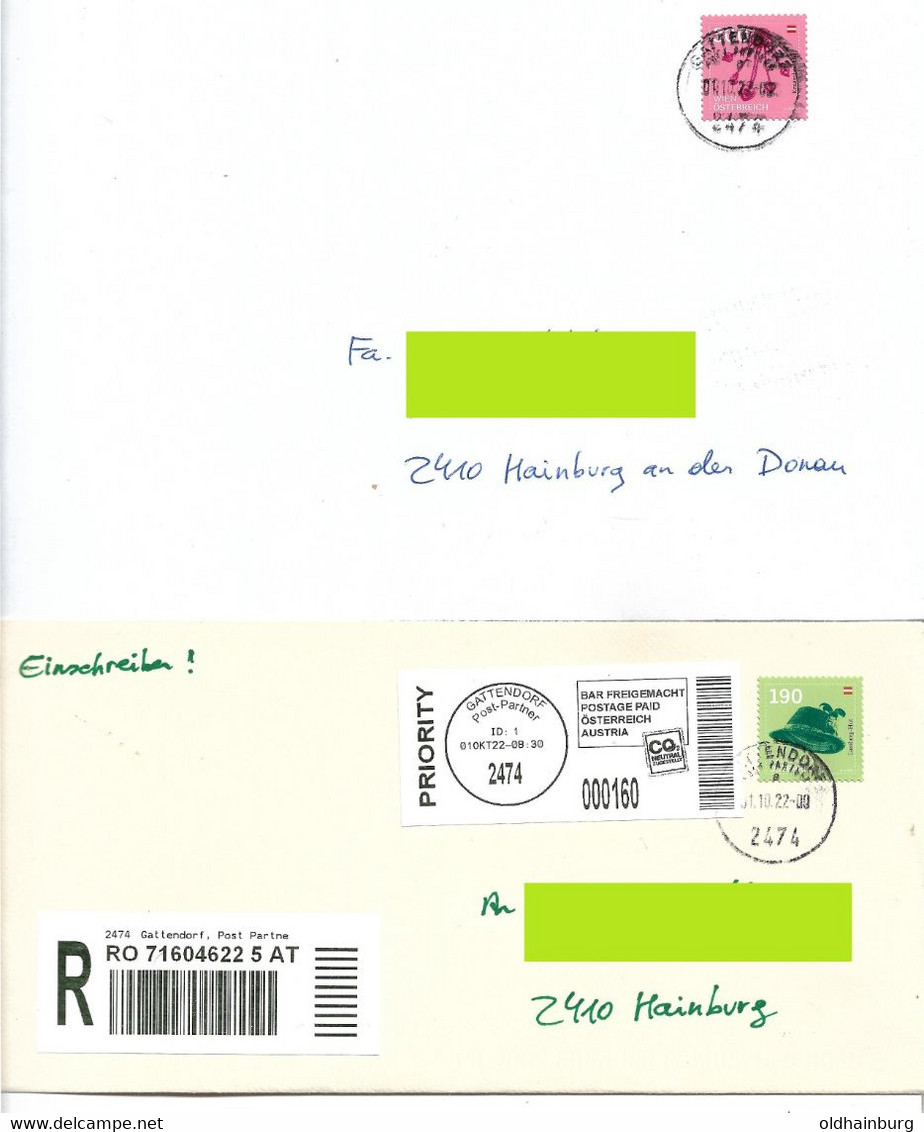 2255a: Beiwerk & Auszier, Neue Freimarkenserie 1.10.2022 gestempelte FDC- Bedarfspostserie komplett, RR