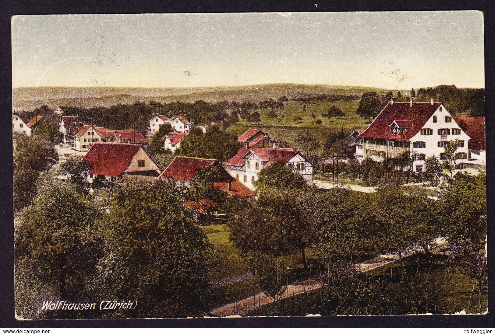 1923 Mit Bahnpost Gelaufene AK: Wolfhausen. Stempel: Bauma-Uerikon-Bauma, Bahnpost. - Bauma